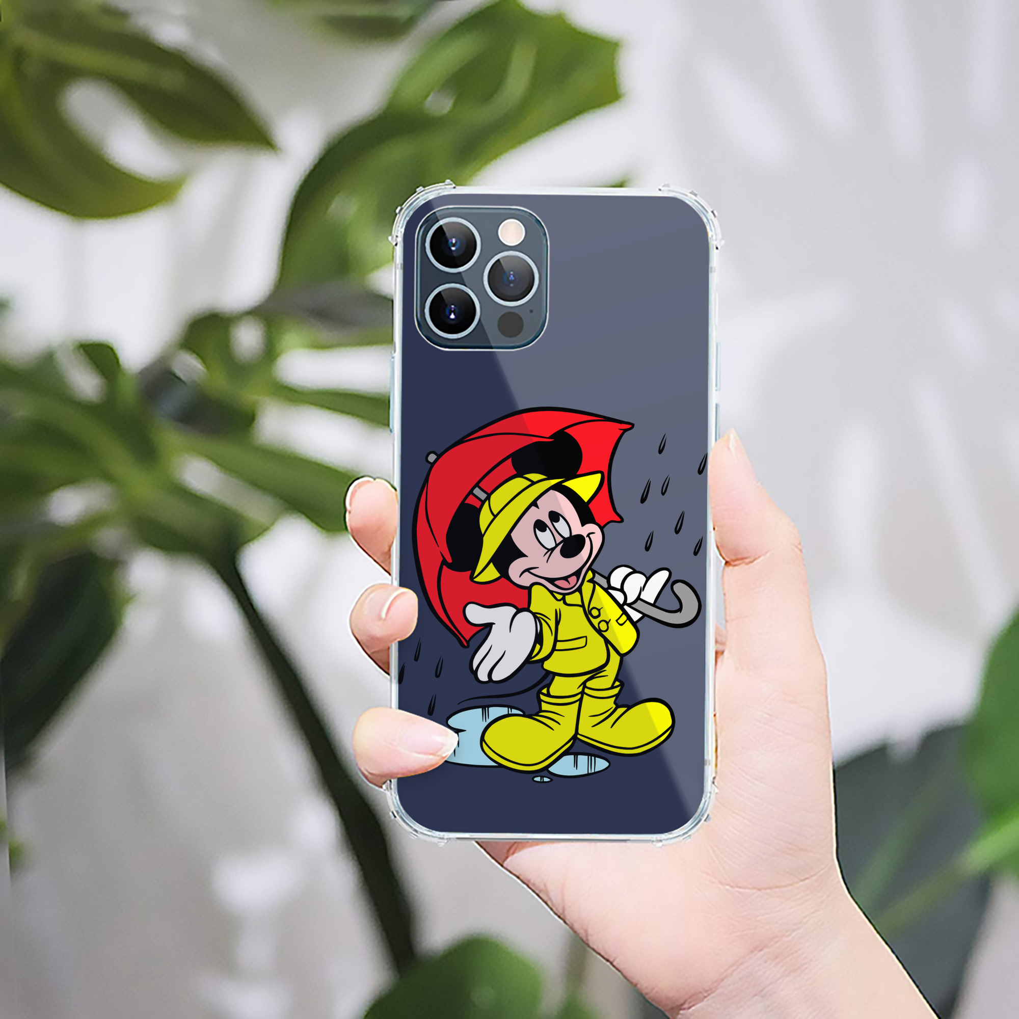 （画像用） ミッキーマウス Mickey Mouse 【iPhone 12シリーズ対応】透明スマホケース（クリアソフトケース）